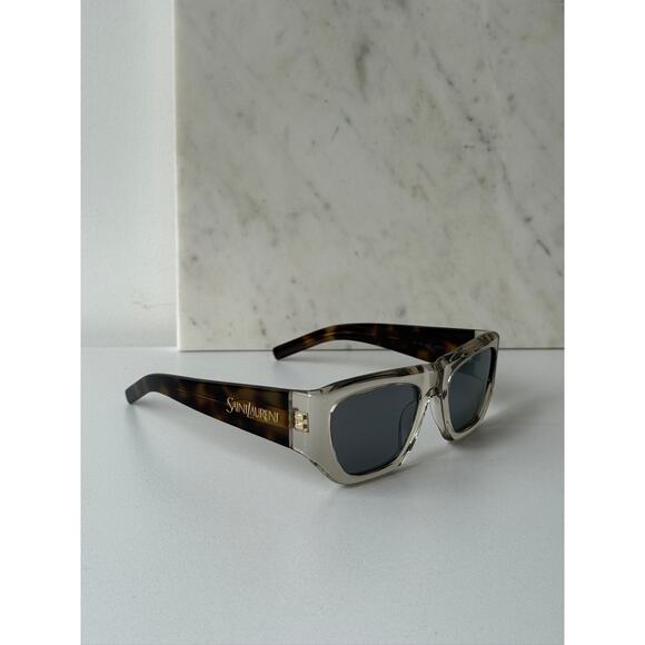 NEW Saint Laurent SL740 Clear Mirror Sunglasses - Picture 3 of 8